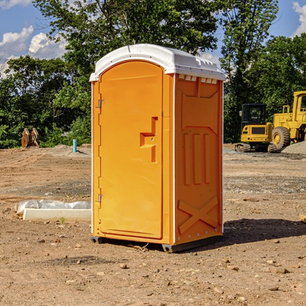 how often are the portable restrooms cleaned and serviced during a rental period in Seward County NE